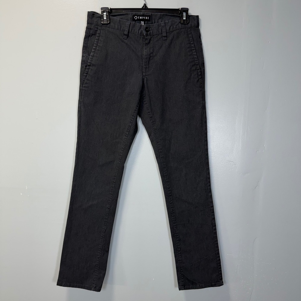 Empyre Skeletor‎ Mens Size 28 Skinny Chino Pants Dark Gray Charcoal